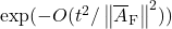 \exp(-O(t^2/\norm{\overline{A}_{\rm F}}^2))