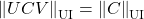 \[\norm{UCV}_{\rm UI} = \norm{C}_{\rm UI}\]