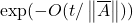 \exp(-O(t/\norm{\overline{A}}))