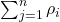 \sum_{j=1}^n \rho_i